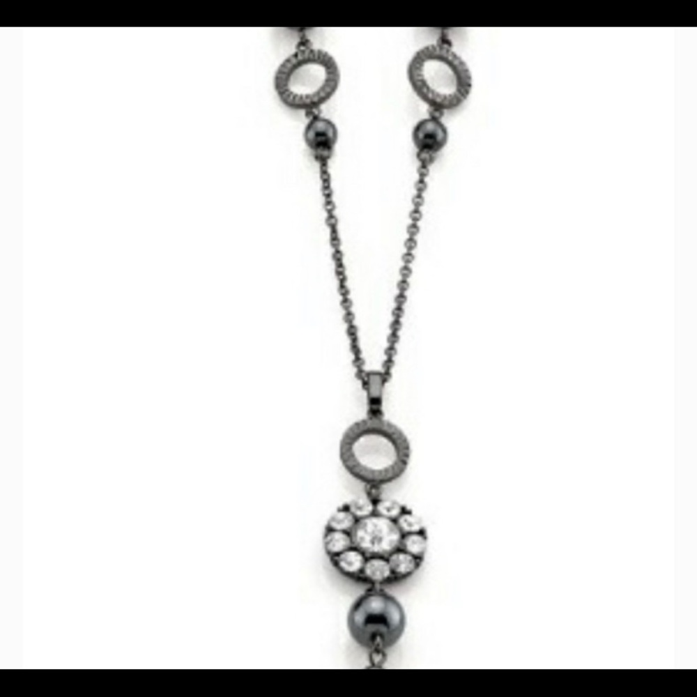 Lia Sophia Black Tassel Necklace